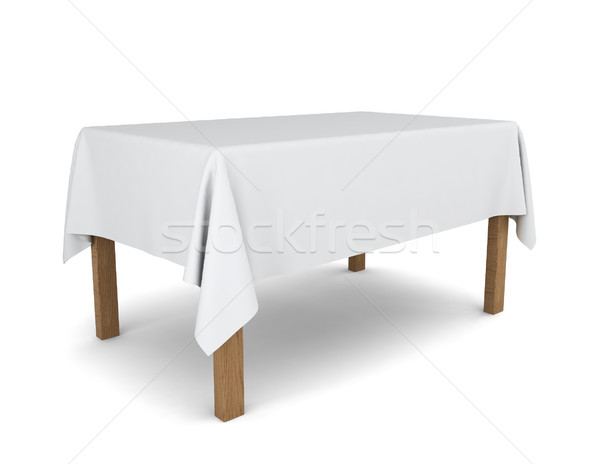 étkezőasztal 3d illusztráció fehér otthon háttér belső Stock fotó © montego