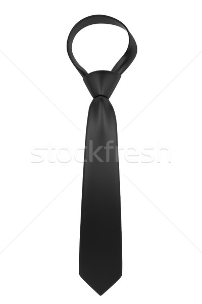 Stockfoto: Zijde · stropdas · 3d · illustration · geïsoleerd · witte · business