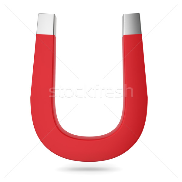 Stock photo: Red magnet