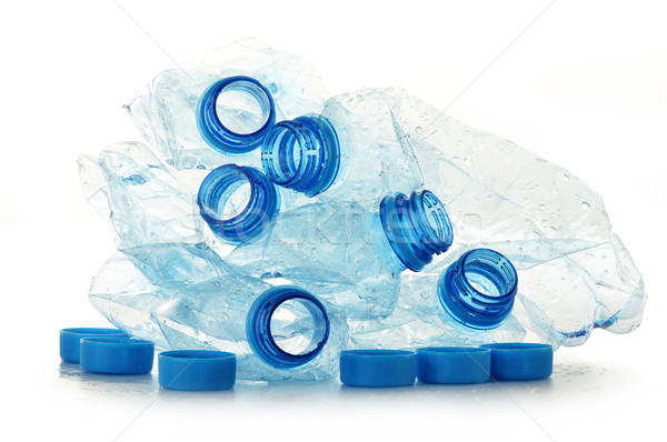 Stock photo: Composition with empty polycarbonate plastic bottles of mineral 