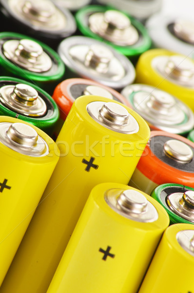 Composition with alkaline batteries. Chemical waste Stock photo © monticelllo