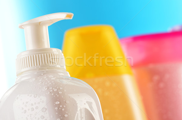 Plastica bottiglie corpo care prodotti di bellezza salute Foto d'archivio © monticelllo