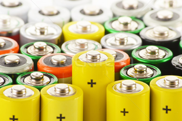 Composition with alkaline batteries. Chemical waste Stock photo © monticelllo