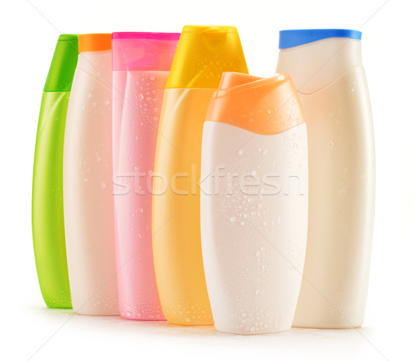 Plastica bottiglie corpo care prodotti di bellezza capelli Foto d'archivio © monticelllo