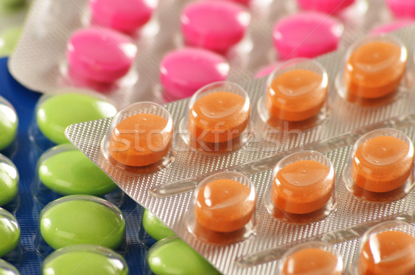 Composition with variety of drug pills Stock photo © monticelllo