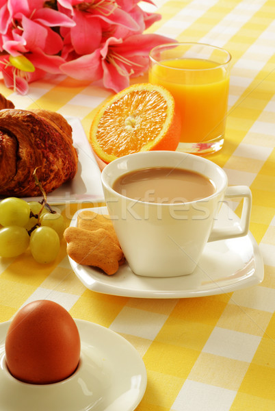 Stok fotoğraf: Kahvaltı · tablo · gıda · kahve · turuncu · restoran