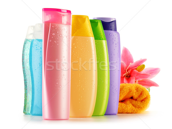 Plastica bottiglie corpo care prodotti di bellezza capelli Foto d'archivio © monticelllo