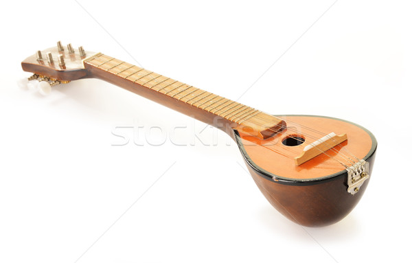 Greek musical instrument bouzouki isolated on white background Stock photo © monticelllo