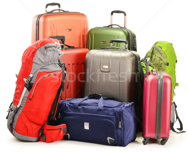 Stock photo: Luggage consisting of large suitcases rucksacks and travel bag