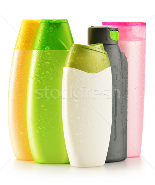 Plastica bottiglie corpo care prodotti di bellezza capelli Foto d'archivio © monticelllo