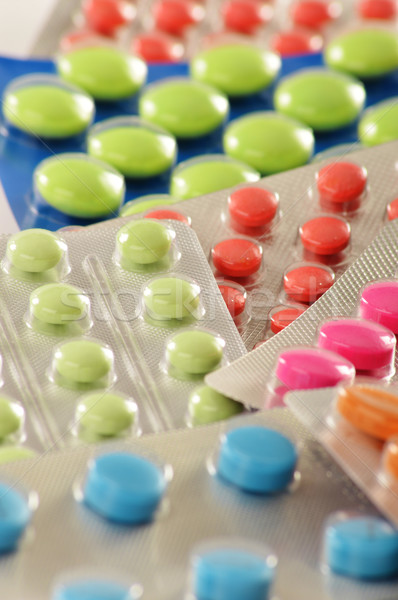 Composition with variety of drug pills Stock photo © monticelllo