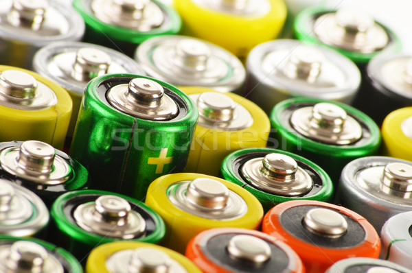 Composition with alkaline batteries. Chemical waste Stock photo © monticelllo