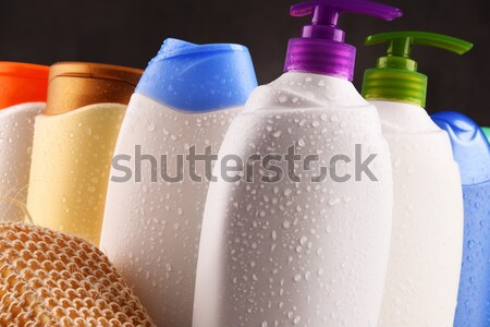Plástico botellas cuerpo atención productos de belleza salud Foto stock © monticelllo