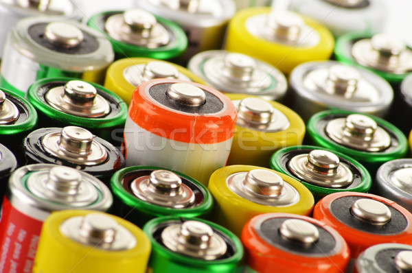 Composition with alkaline batteries. Chemical waste Stock photo © monticelllo
