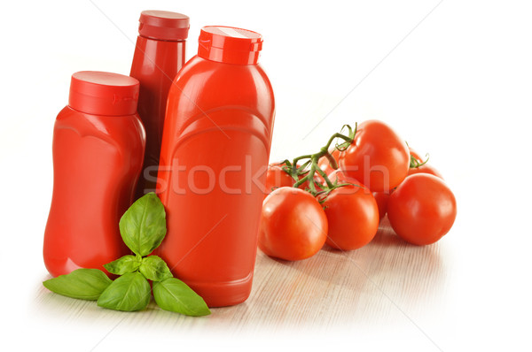 Ketchup vers tomaten geïsoleerd witte keuken Stockfoto © monticelllo