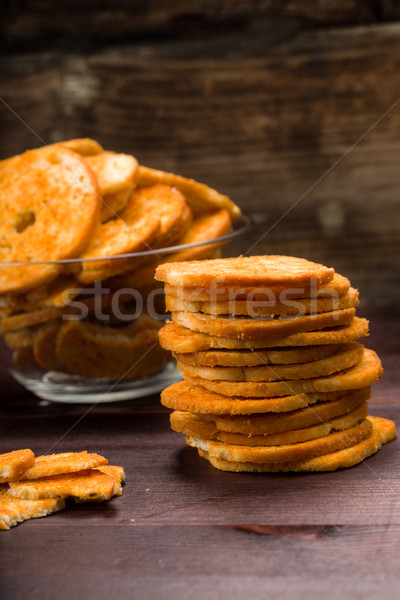Bread chips flavored with paprika, Stock photo © Moradoheath