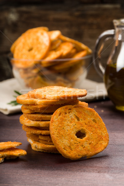 Bread chips flavored with paprika, Stock photo © Moradoheath