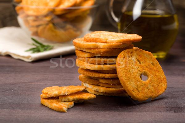 Bread chips flavored with paprika, Stock photo © Moradoheath