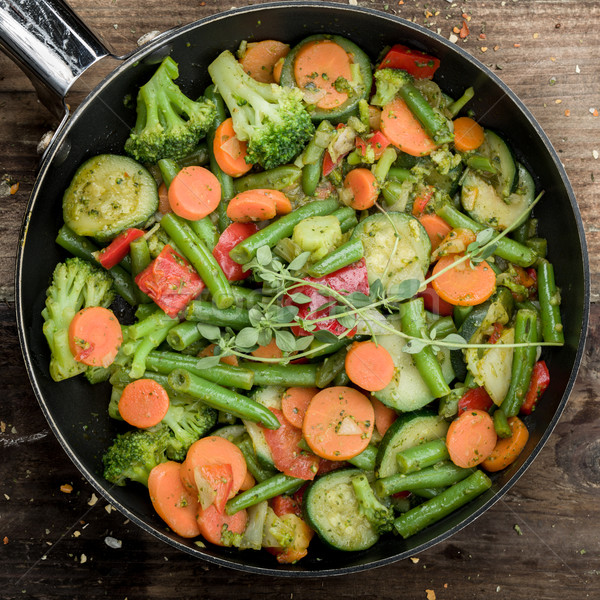 Légumes pan fraîches ingrédients cuisine légumes [[stock_photo]] © Moradoheath