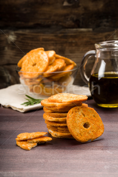 Bread chips flavored with paprika, Stock photo © Moradoheath