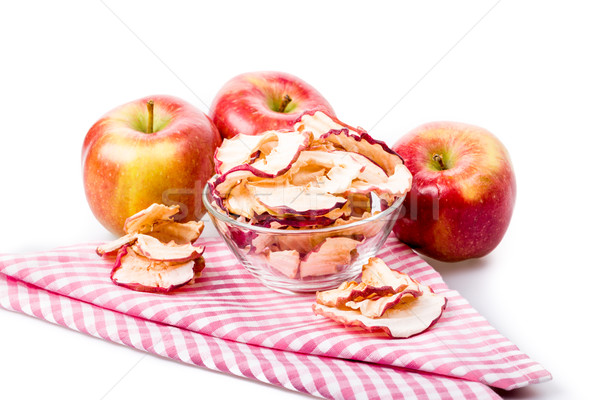 リンゴ チップ 孤立した 新鮮な リンゴ 白 ストックフォト © Moradoheath