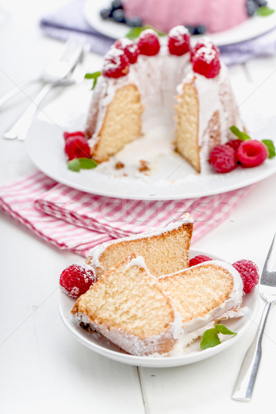 Fresh bundt cake with fruits Stock photo © Moradoheath