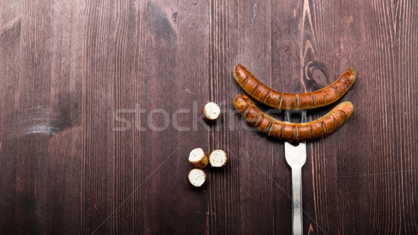 fried sausage Stock photo © Moradoheath
