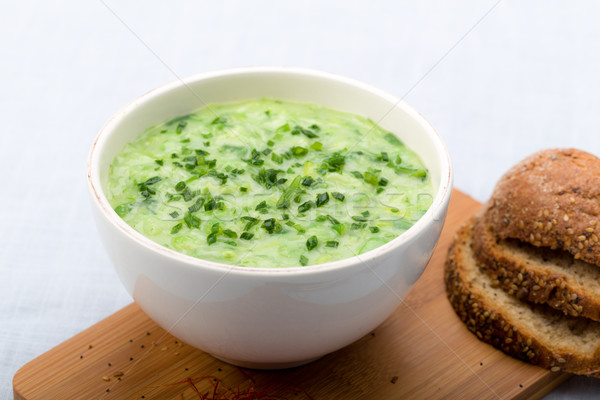 Por zupa świeże szczypiorek chili Zdjęcia stock © Moradoheath