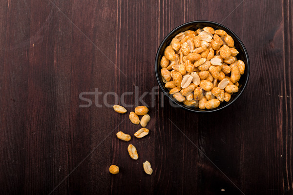 Amendoins tigela subterrâneo concha fresco Foto stock © Moradoheath
