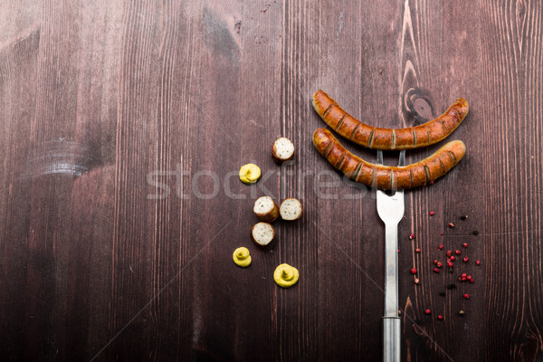 fried sausage Stock photo © Moradoheath