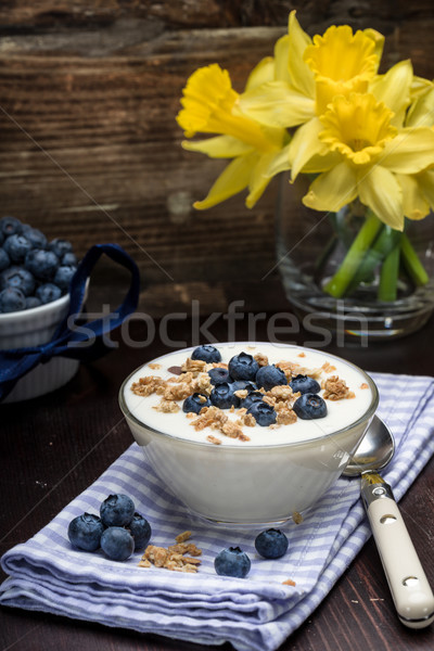 Jogurt musli świeże jogurt Zdjęcia stock © Moradoheath