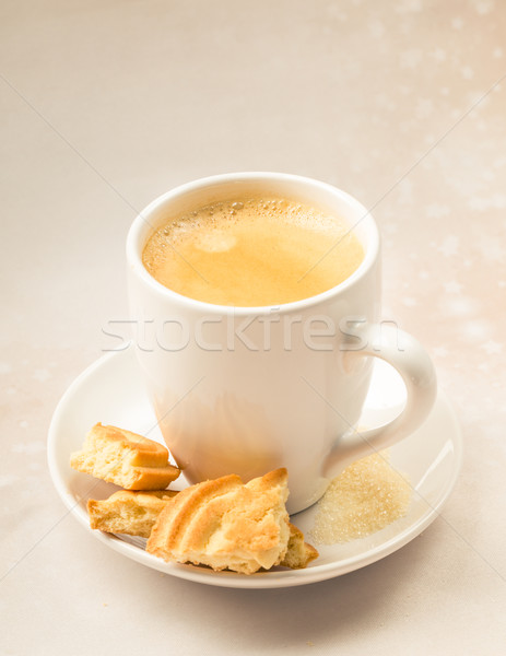 Crema coffee with biscuits Stock photo © Moradoheath