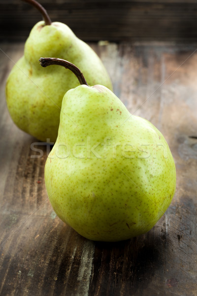 Pears on wood Stock photo © Moradoheath