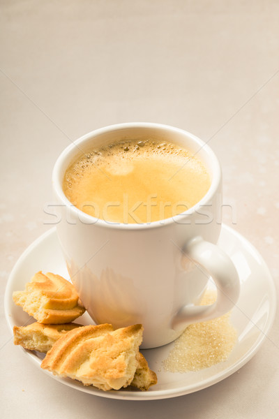 Crema coffee with biscuits Stock photo © Moradoheath