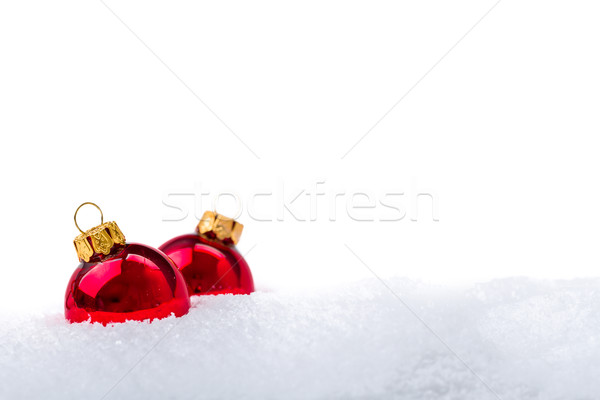 Navidad decoraciones rojo madera nieve Foto stock © Moradoheath