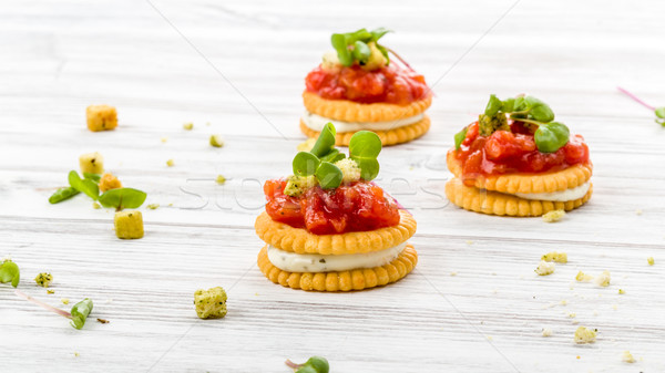 Stockfoto: Salsa · saus · vers · eten · kruiden · dieet