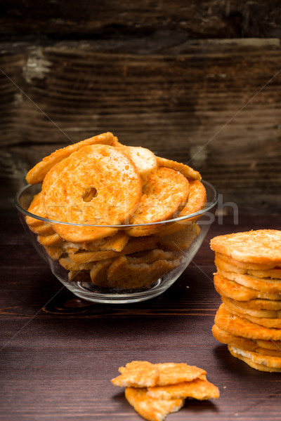 Bread chips flavored with paprika, Stock photo © Moradoheath