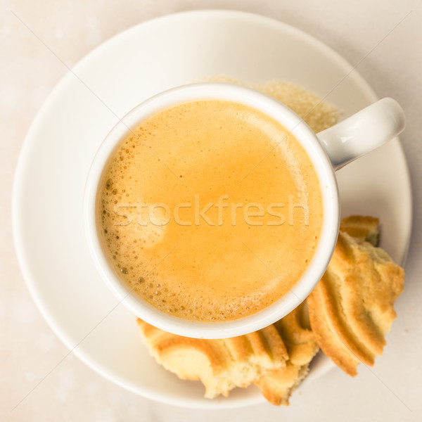 Crema coffee with biscuits Stock photo © Moradoheath