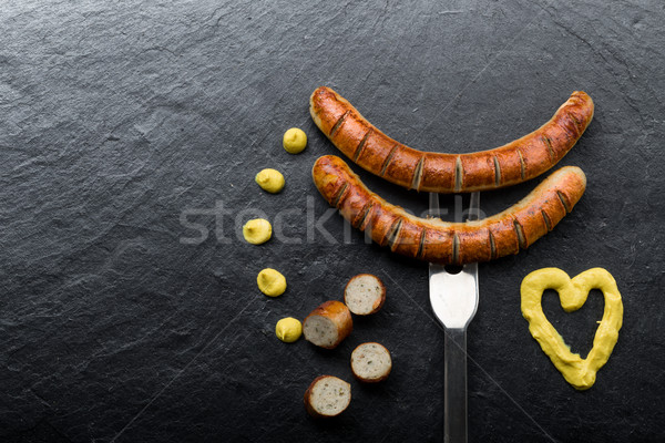 fried sausage Stock photo © Moradoheath