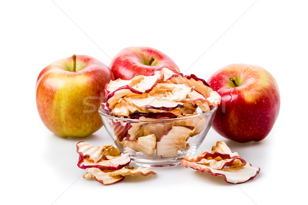 リンゴ チップ 孤立した 新鮮な リンゴ 白 ストックフォト © Moradoheath