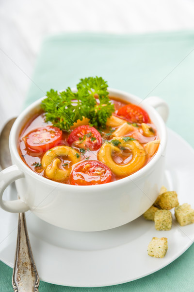 Tomatensuppe mit Nudeln Stock photo © Moradoheath