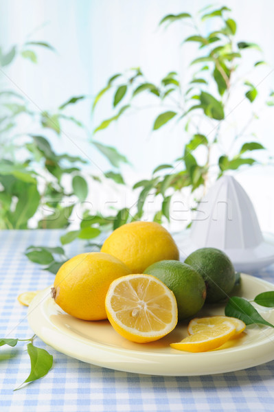 Stock photo: Ripe lemons being used to make fresh lemonade