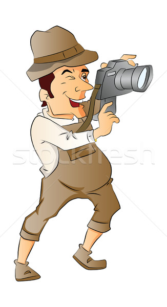 Vecteur photographe appareil photo numérique Homme photos [[stock_photo]] © Morphart