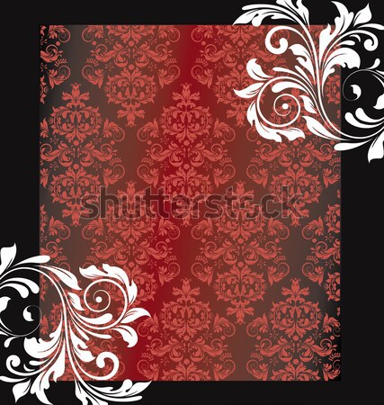 Stock photo: Vintage invitation card with ornate elegant abstract floral desi