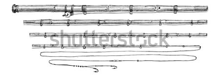 Fishirman's Rod, vintage engraving Stock photo © Morphart