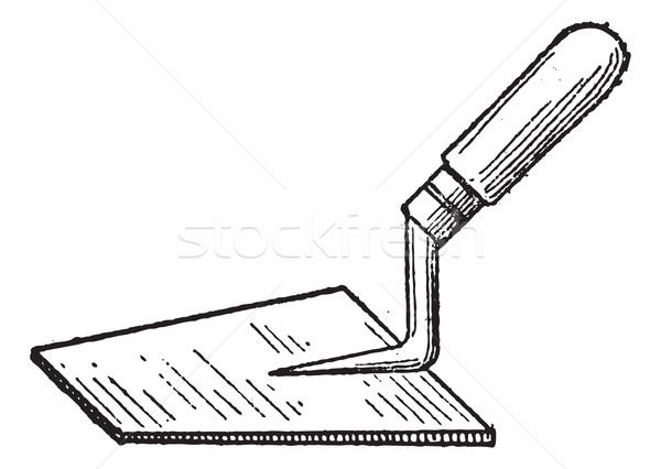 Stock photo: Trowel, vintage engraving