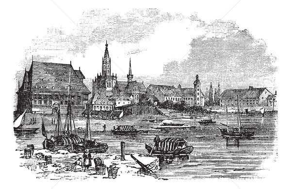 Konstanz in Baden-Wurttemberg, Germany, vintage engraving Stock photo © Morphart