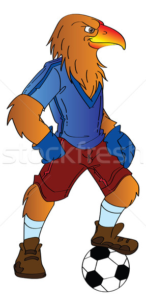 Humanoid Eagle Playing Soccer, illustration Stock photo © Morphart