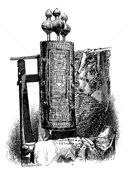 Torah, vintage engraving Stock photo © Morphart