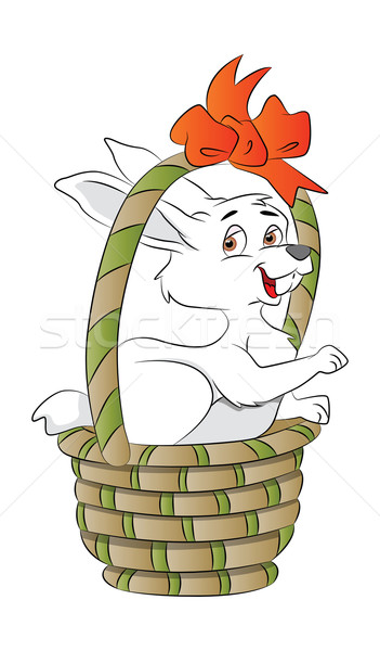 Bunny coş ilustrare natură alb prezenta Imagine de stoc © Morphart